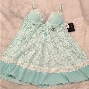 Teal lingerie